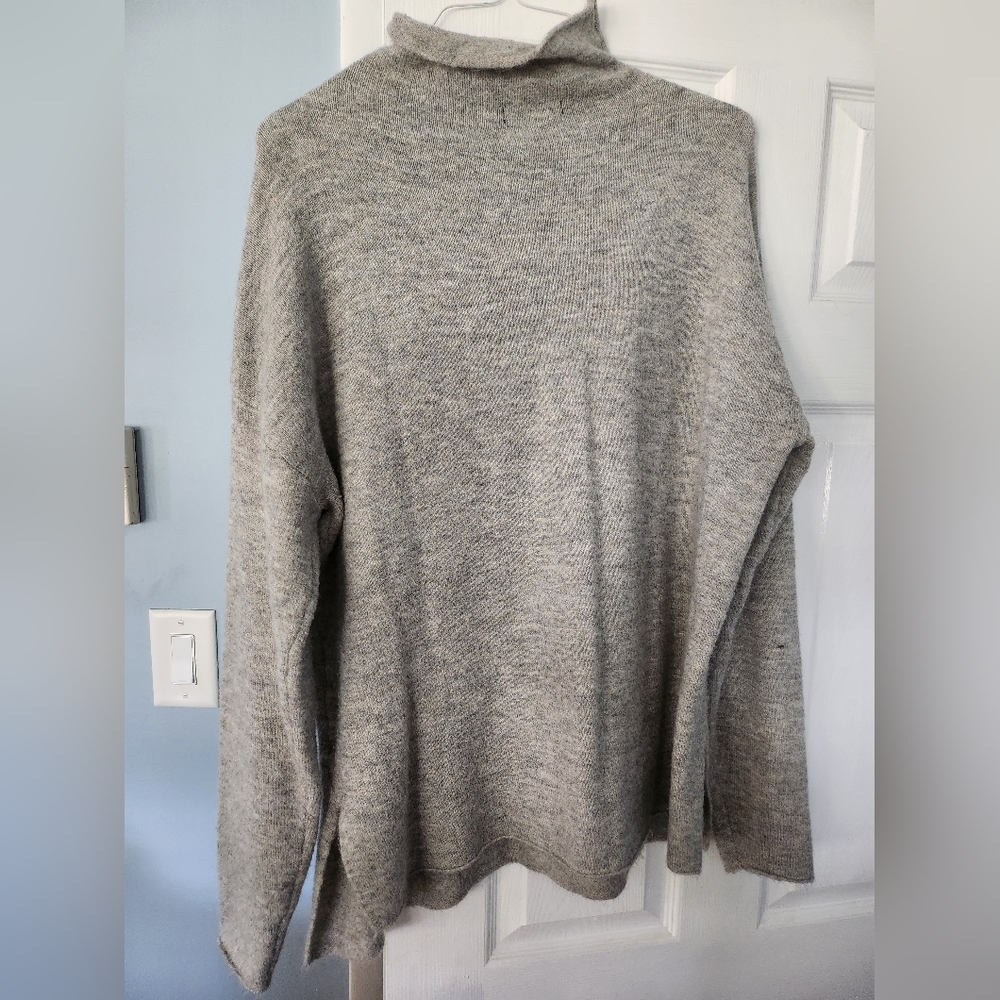 Mock neck tunic sweater